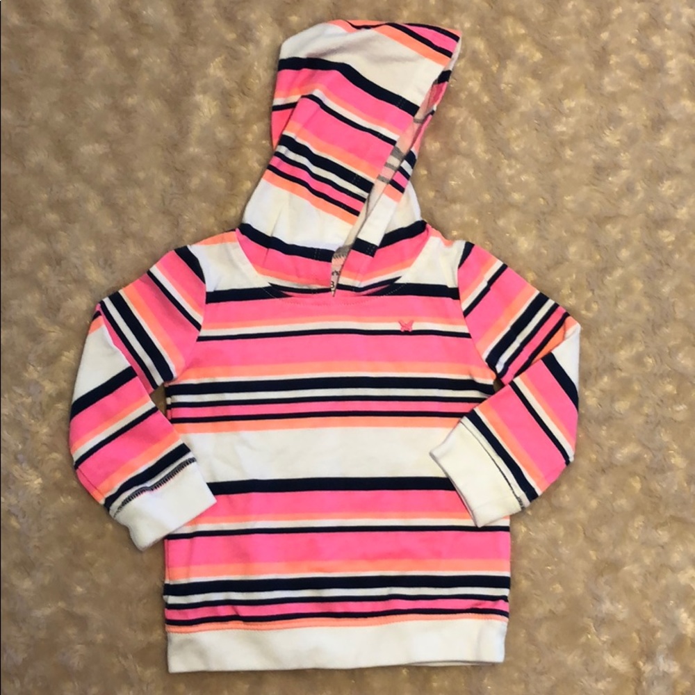Long sleeved, hooded Carter’s top